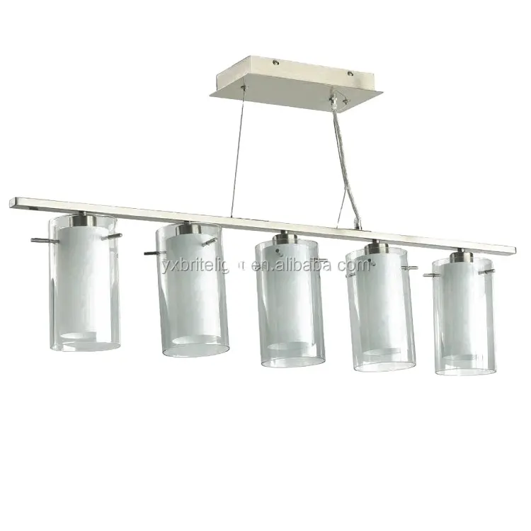 5ライトスモーク/オパールガラスビリヤードテーブルダイニングルームバーカウンターハンギングランプUL ETL承認付きのモダンな発光装飾ペンダント