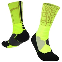 Vente en gros de chaussettes de basket-ball Elite Crew avec logo personnalisé coloré