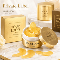 Patchs Hydrogel Contour des Yeux en Or 24K en Bouteille, Marque Privée, Réduisent les Cernes et les Rides, Masque Yeux Or 24K