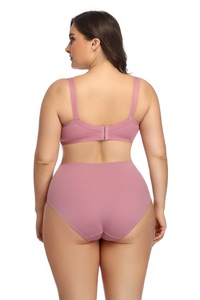 Conjunto de Sujetador y Bragas Ultrafinos, Cómodos y Transpirables, Estilo Diario, Brattle Stanik Beha Push-up para Mujeres de Talla Grande - Product Image 3