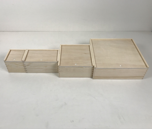 Scatole Regalo in Legno Non Finite Personalizzabili Economiche per Imballaggio Scatole in Legno all'Ingrosso Scatole Scorrevoli in Legno - Product Image 4