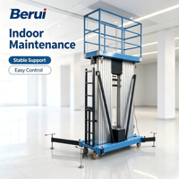 Plateforme élévatrice hydraulique électrique à mât en aluminium SJYL0.15 16, capacité de charge de 150 kg, adaptée à diverses utilisations en intérieur
