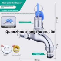 Robinet de balcon en acier inoxydable à ouverture rapide et verrouillable, avec noyau en céramique, pour eau froide uniquement, style minimaliste moderne, pour machine à laver et douche