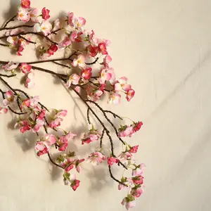 Décoration de mariage chinoise, 1 pièce, 97cm, fausse fleur, couleur Champagne blanc, à suspendre, fleur de prunier, l'hiver