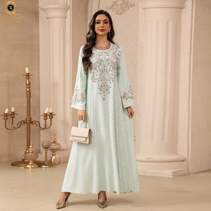 chinese dress ladies Muslim women Long sleeve Dubai Dress maxi abaya jalabiya islamic women
