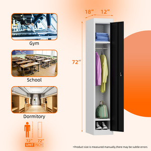 Fabricante Metal Locker Cabinet School Gym Storage Locker 1 Door Steel Locker Cloth Storage Cabinet - Product Image 4