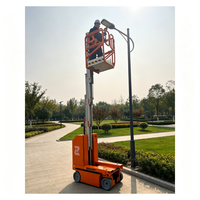 Plateforme élévatrice à mât autopropulsée électrique TERLION TMWP6-2100 en alliage magnésium-aluminium, capacité de 400 lb, hauteur de travail de 24 pieds