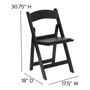 للبيع بالجملة مقاعد ناعمة مبطنة للحدائق الخارجية من مادة البولي يوريثلين ، راتنج أسود محمول لحفلات الزفاف - Product Image 2