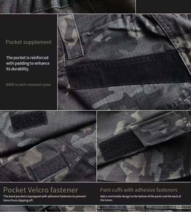 Pantalones de Camuflaje para Hombre, Tácticos, Deportivos, de Cintura Alta, Peso Medio, Transpirables, Rectos, de Nailon, Impermeables, Holgados, con Múltiples Bolsillos, para Trabajo y Actividades al Aire Libre - Product Image 4