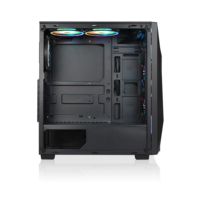 Boîtier PC Gamer AntarcChill ATX RGB avec panneaux en verre trempé et bande LED, boîtier de bureau pour PC Gamer, panneaux en plastique noir CE, en stock