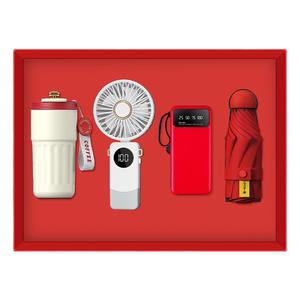 Set de Regalo de Ventilador de Verano con Pantalla Digital, Recuerdo Empresarial Personalizado para Clientes, Promoción de Año Nuevo Chino - Product Image 1