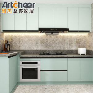 Armario de cocina pequeño de diseño moderno, Modular personalizado de alta calidad, tablero de melamina de MDF, cocina y <span class=keywords><strong>accesorios</strong></span> - Product Image 1