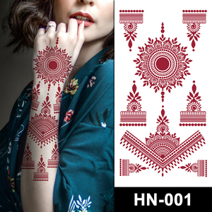 Papier transfert pour tatouages Hn 500 motifs sexy érotiques en <span class=keywords><strong>dentelle</strong></span> bordeaux pour <span class=keywords><strong>bras</strong></span> et doigts - Product Image 6