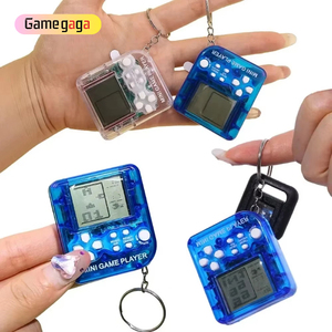 X Mini Game Keychain Portable <b>Handheld</b> Brick Game <b>Console</b> 23 Classic Games <b>Retro</b> Pocket Game Toy Key Chain Ornament Gift - Product Image 2