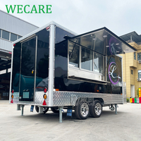 Remorque de bar mobile WECARE, camion de restauration rapide entièrement équipé pour la vente de glaces, café, pizzas, crêpes, avec équipement de cuisine complet
