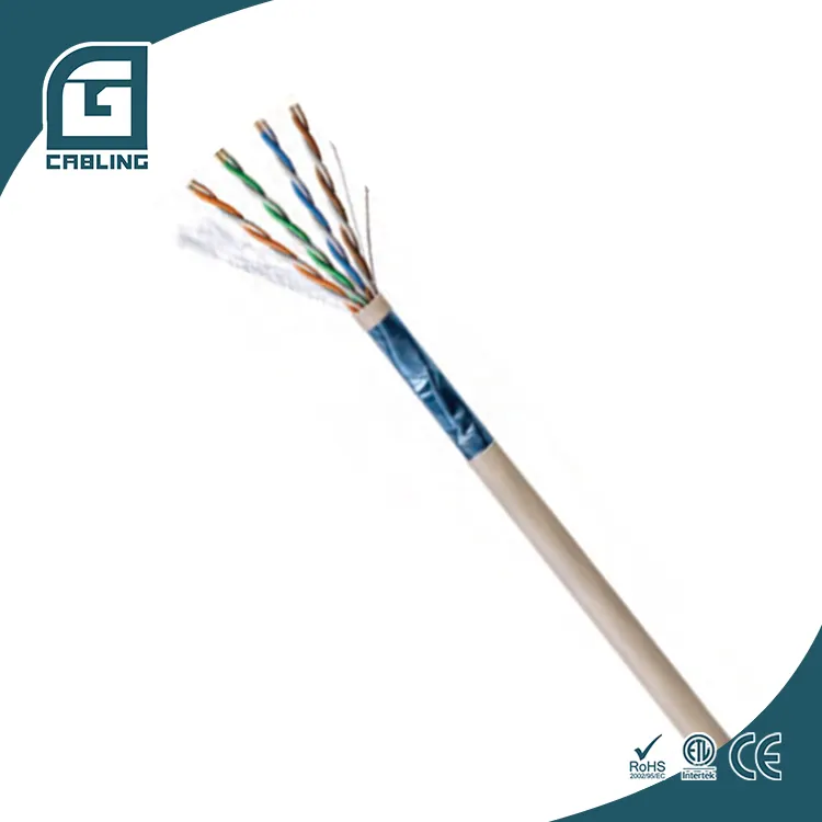 Gcabling Ethernet FTP Cat5e data cable 1000FT 305M Copper conductor PVC jacket indoor internet shielded Lan network cable