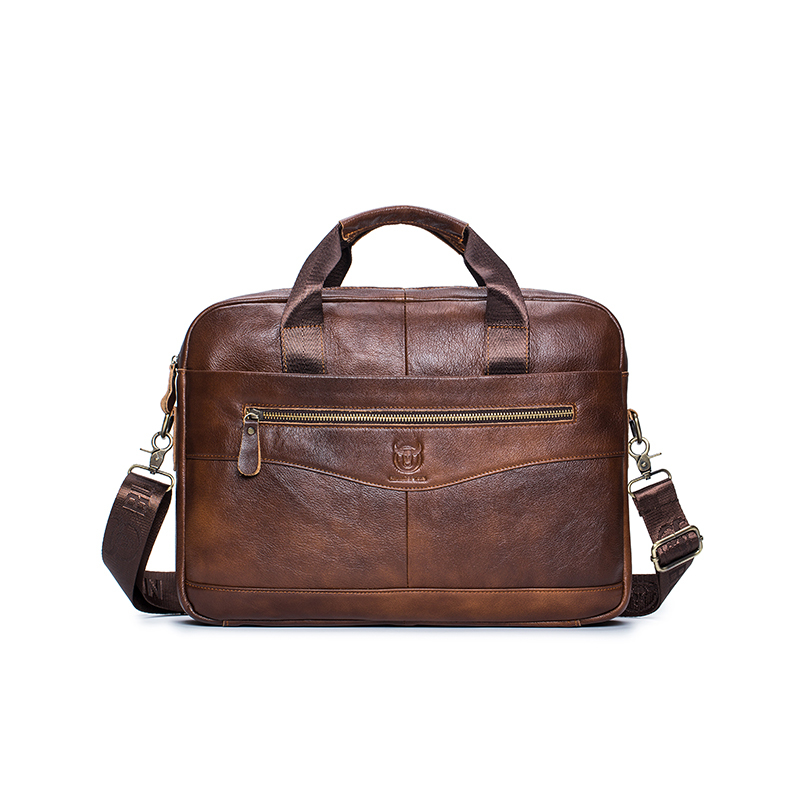 Genuine Cowhide Leather Laptop Briefcase for