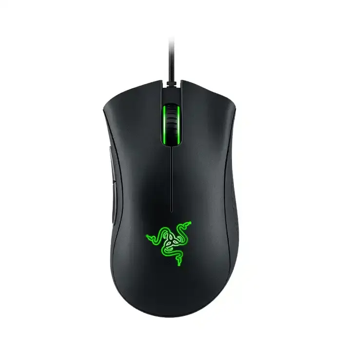 Razer DeathAdder Mouse Gaming Esensial, Mouse Gaming 6400 DPI Sensor optik 5 tombol yang dapat diprogram untuk PC