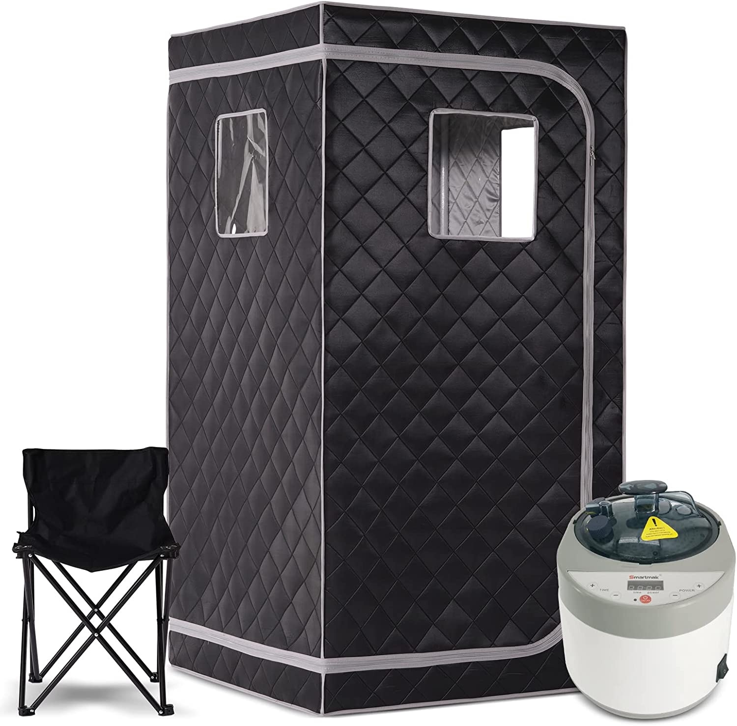 Juego de sauna de vapor para el hogar de cuerpo completo, plegable 4L grande de sauna de vapor, sauna portátil para SPA para 1 y 2 personas