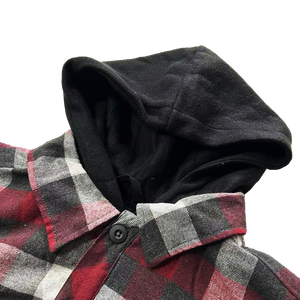 Thick Zip Plaid Flannel Shirts Quilted <strong>Lined</strong> <strong>Coat</strong> With Pockets Men's Winter Shirt Jackets - Product Image 2