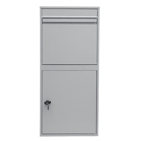 Boîte à colis intelligente et moderne en aluminium et acier, grande capacité, avec serrure à combinaison pour la livraison de courrier et de colis