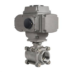 วาล์วบอลไฟฟ้าแบบมอเตอร์ 3 ชิ้น แบบเกลียวสองทาง ทองเหลือง ทนกรด ทนอุณหภูมิสูง ควบคุมด้วยสัญญาณ 4-20mA แบบ OEM - Product Image 3