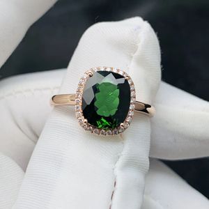 Xinfly Men's Luxury 18k Gold <b>Finger</b> <b>Ring</b> with Natural Diamond Tourmaline Gemstone Minimalist Design for Wedding Engagement Party - Product Image 4