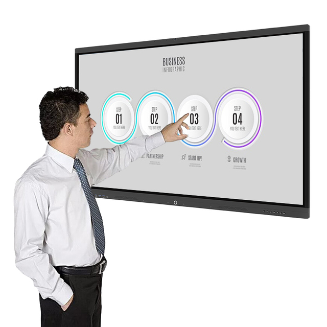 65 Inch Interactive Flat Panel Display 4K Smart Board Android 14 8+128G MTK9679 WiFi 5 Screen Casting AG Glass OEM Factory