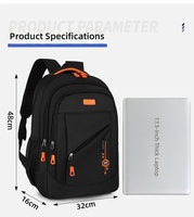 Sac à dos portable 2026 simple, léger, grande capacité, robuste, durable, en tissu Oxford, imperméable, avec fermeture éclair antivol