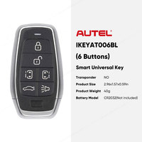 Autel IKEYAT006BL IKEY 6 botones llave Universal inteligente utilizada con Altra máquina de copia de programación de llaves de coche KM100 IM508 IM608 IM608S