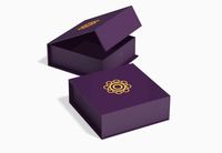 Boîte à bijoux d'emballage magnétique en papier rigide personnalisée de luxe boîte-cadeau de mode de vêtement avec couvercle magnétique