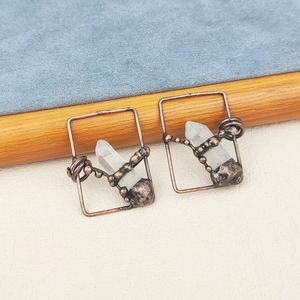 <span class=keywords><strong>Pendentif</strong></span> en pierre naturelle <span class=keywords><strong>Pendentif</strong></span> en cristal blanc rectangulaire en bronze soudé, prisme hexagonal <span class=keywords><strong>Pendentif</strong></span> en pierre <span class=keywords><strong>pépite</strong></span> à pointe de quartz clair - Product Image 2