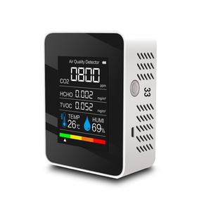 Detector de Calidad del Aire 5 en 1 de Alta Precisión para Formaldehído, Dióxido de Carbono, Temperatura y Humedad - Product Image 1