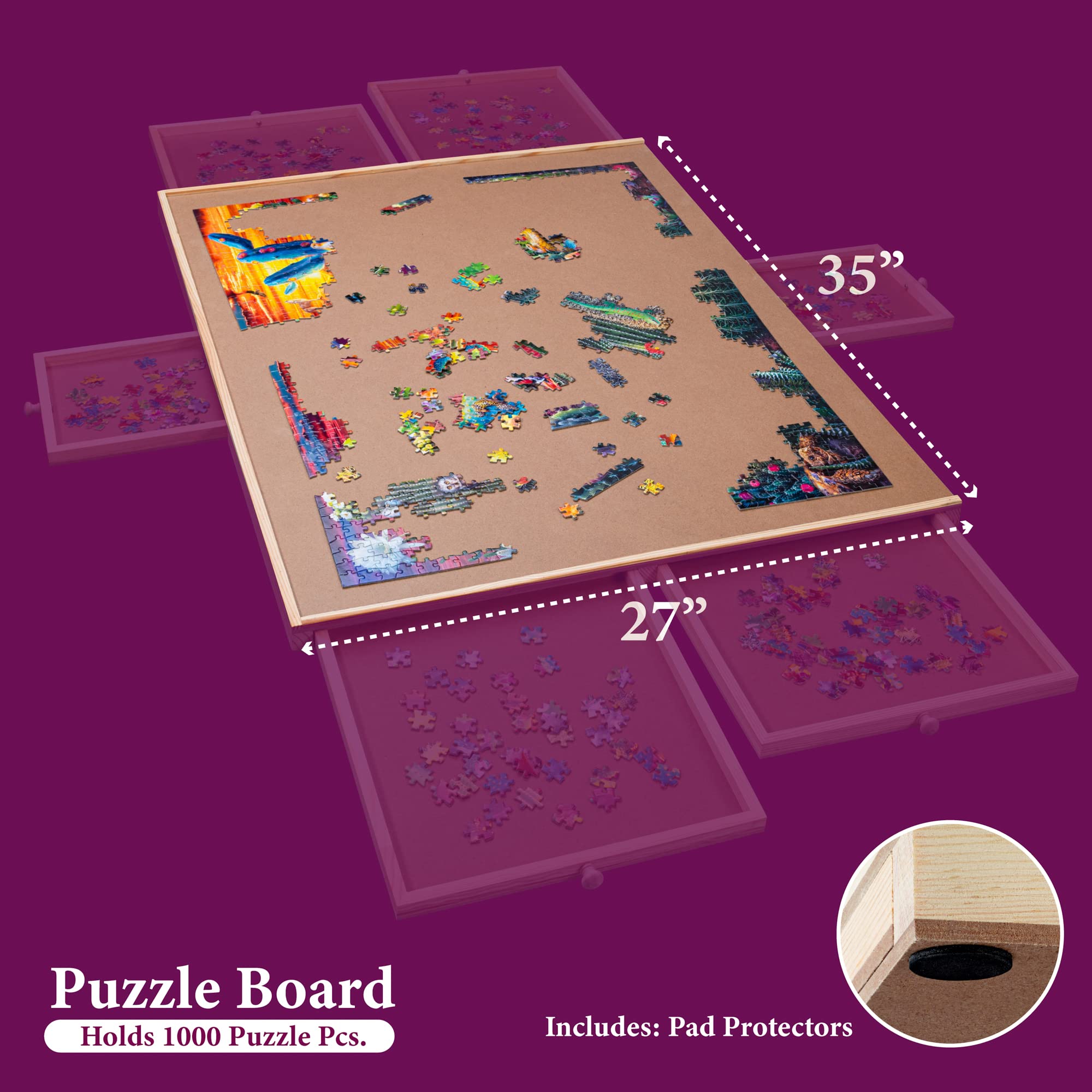 大人のためのホットセール1500ピースポータブル木製