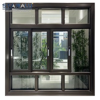 Ventana Abatible de Aluminio Segura con Rejilla de Seguridad Integrada y Mosquitera para una Ventilación Segura en el Hogar