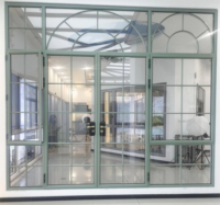 Ventana Arqueada Moderna Personalizable de Aleación de Aluminio con Rotura de Puente Térmico, Vidrio Tintado, Puerta Abatible Invisible, Certificación Energy Star