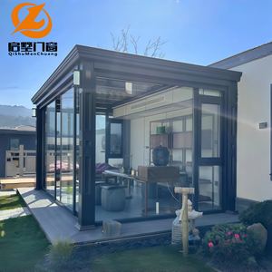 Maison <span class=keywords><strong>en</strong></span> verre à cadre étroit moderne <span class=keywords><strong>en</strong></span> aluminium avec verre feuilleté trempé et toit à faible émissivité pour une vie extérieure éco-responsable - Product Image 3