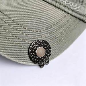 Clip magnétique pour casquette de golf 25 mm avec marqueur de monnaie, thème sportif, en métal <span class=keywords><strong>argent</strong></span>é, doré ou noir, accessoire pour casquette, vente en gros - Product Image 5