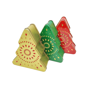 Factory Custom Tree Shaped Christmas Gift Tin Box Packaging