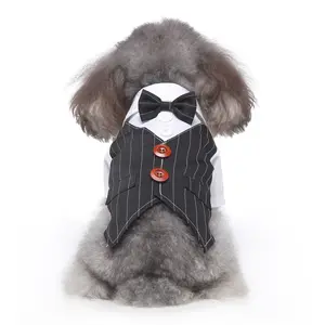 Factory Wholesale OEM Customized Pet Products New Design Dog Clothes Dress Tuxedo Wedding Dress Suit Teddy Clothing