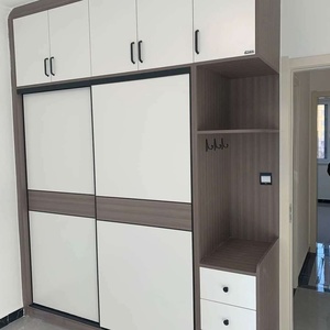 Practical Adjustable Eco-Friendly Household Bedroom <b>Wardrobe</b> Sliding Door Large Capacity for Small Bedroom Storage Hotel Villa - Product Image 5