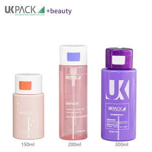 UKPACK Innovation 1 Click Micellar Cleansing Bottle 150ml 200ml 300ml PET Press Dispensing Pump Bottle