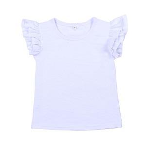 Camisetas de Verano para Bebés y Niñas Pequeñas, Estilo Boutique, Color Sólido, con Volantes, Sin Pedido Mínimo, Listas para Enviar - Product Image 2