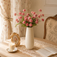 Fleurs artificielles en soie, pissenlits simulés à 5 têtes et mini-chrysanthèmes boule, pour décoration de table de salon