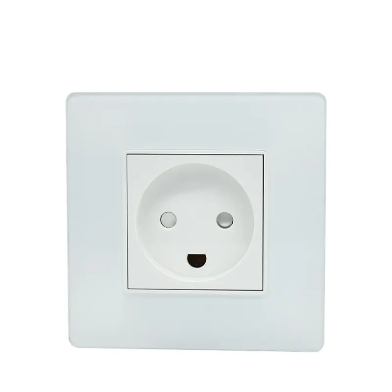 New items 45*45 Grounded Danish type power socket module, 250v 13A Danish standard wall outlet with faceplate 86*86