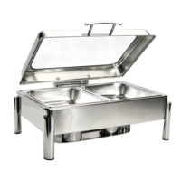 Hochwertiger Rechteckiger Chafing Dish, Großvolumiges Catering-Equipment, Kommerzieller Chafing Dish Buffet-Server für Partys und Events