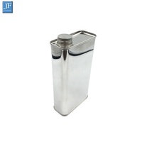 Bidon rectangulaire en acier inoxydable avec bouchon à vis pour l'emballage de liquides (huile, produits chimiques, alcool) - Vente en gros