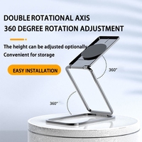 Support de téléphone métallique rotatif à 360° pour doigt, type béquille °   Support de téléphone pliable avec poignée rotative