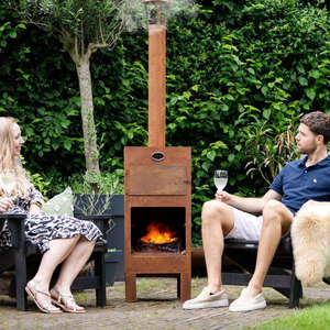 Horno de Pizza Alto de Acero Corten para Leña, Venta Directa de Fábrica, para Patio Trasero - Product Image 5