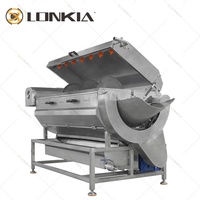 Lonkia Ce Gecertificeerde Automatische Borstelroller Met Doorlopende Schroef Afpellen Aardappelschilmachine Voor Frietjes